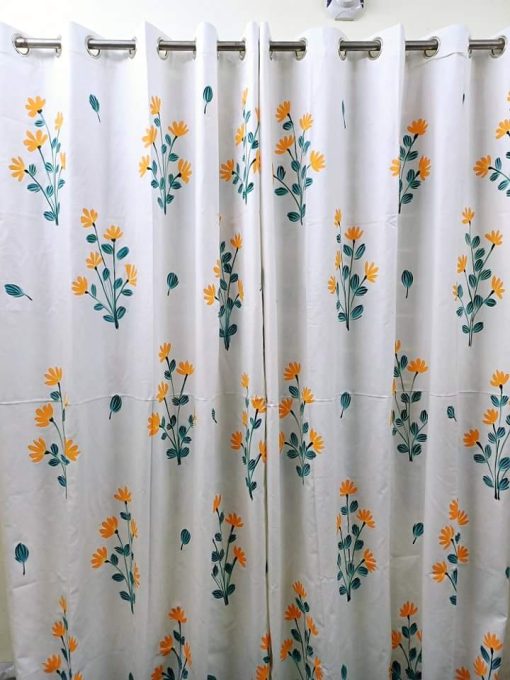 Handprint heavy Cotton Curtain 102