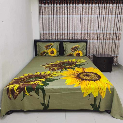 Luxury Twill Cotton Bedsheet ( 1 pcs king size Bedsheet + 2 pcs Regular Pillow Cover)109