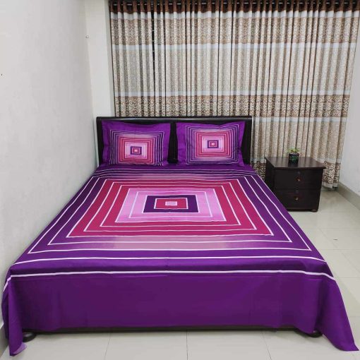 Luxury Twill Cotton Bedsheet ( 1 pcs king size Bedsheet + 2 pcs Regular Pillow Cover)122